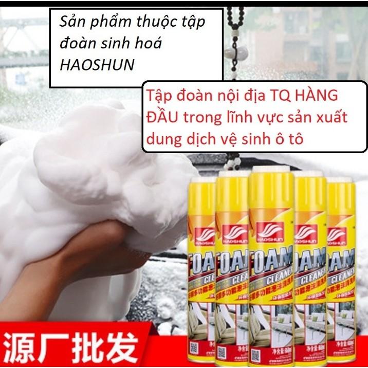 Chai Xịt bọt Đa Năng FOAM Cleaner Công Nghệ Mỹ Vệ Sinh Ghế Da, Nội Thất Ô TÔ, Túi Ví Da, Giày Dép....