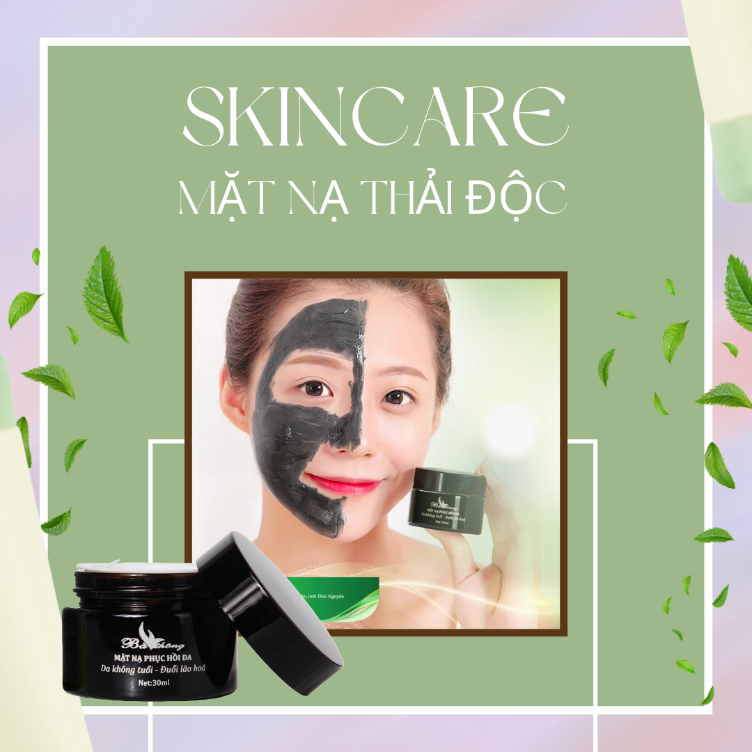 Mặt nạ thải độc phục hồi da, giảm mụn se khít lỗ chân lông Bà Thông thiên nhiên, không kích ứng, da mềm mịn tự nhiên