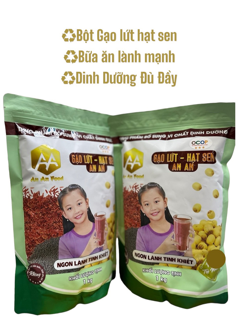 Deal giá tốt . Bột gạo lứt-hạt sen - mè đen ( bột gạo lứt ANAN ) thay thế bửa ăn , chăm sóc sưc khỏe , xương khớp , ngủ ngon ,food ,