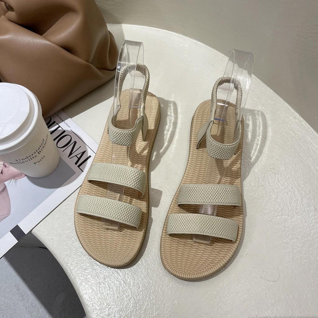 (S85) Sandal nữ 2 quai ngang đế vân giả cói (mã 335