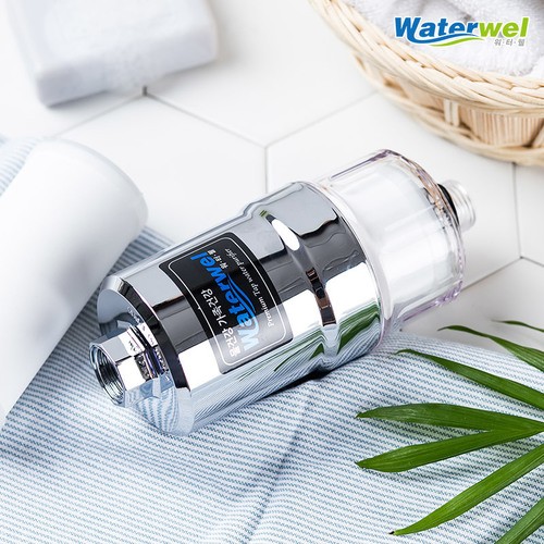 Đầu lọc nước đa năng Waterwel PF-300 Hàn Quốc dùng cho lọc nước tắm, nước giặt, vòi nước với lõi lọc than hoạt tính loại bỏ tối đa rỉ sét, tạp chất, kim loại nặng - Hàng nhập khẩu