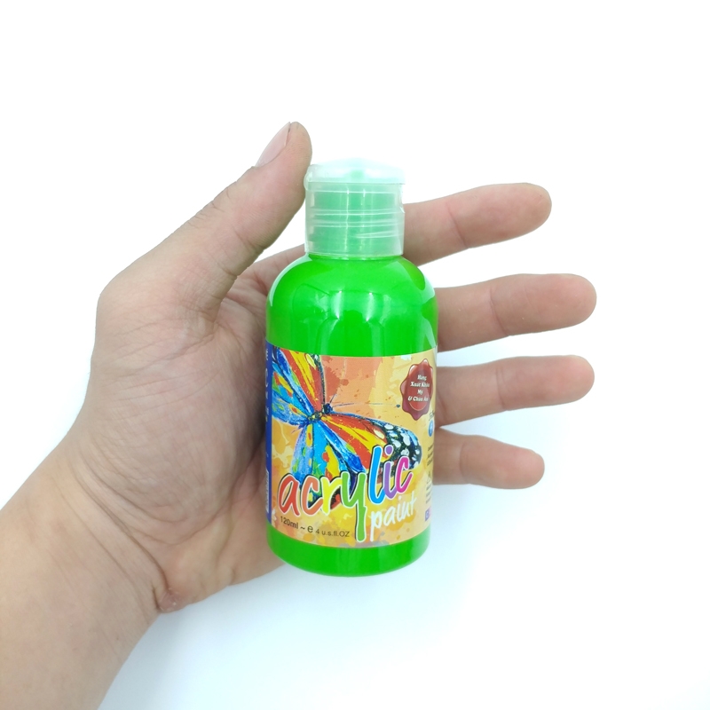 Chai Màu Vẽ Acrylic 120ml - Mẫu 2 - Xanh Lá