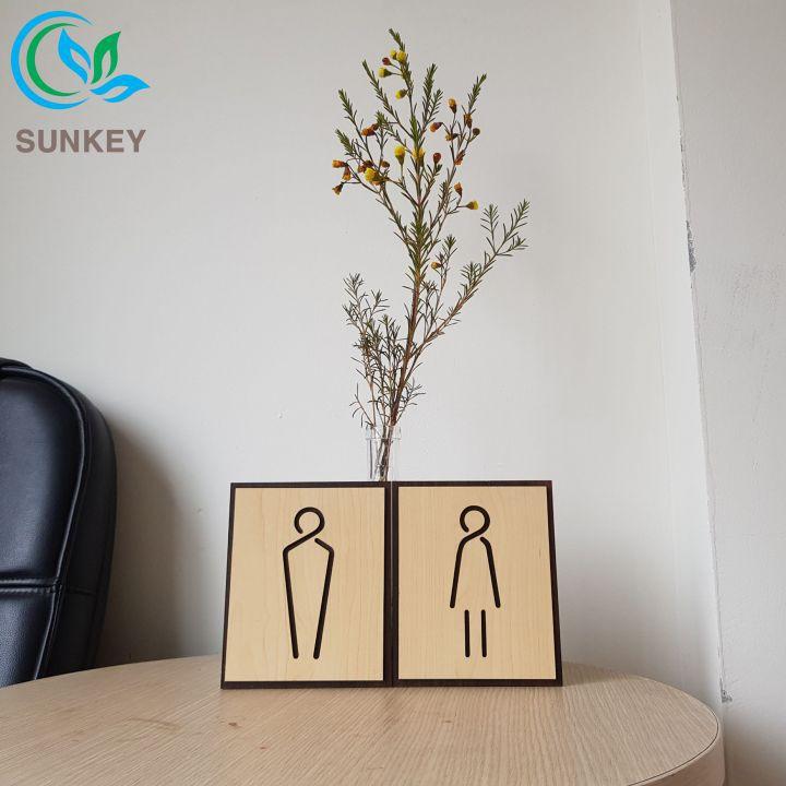 Bảng Gỗ Trang Trí Man and Women - Kích Thước 12,5x15cm - Trang Trí Decor Mọi Không Gian