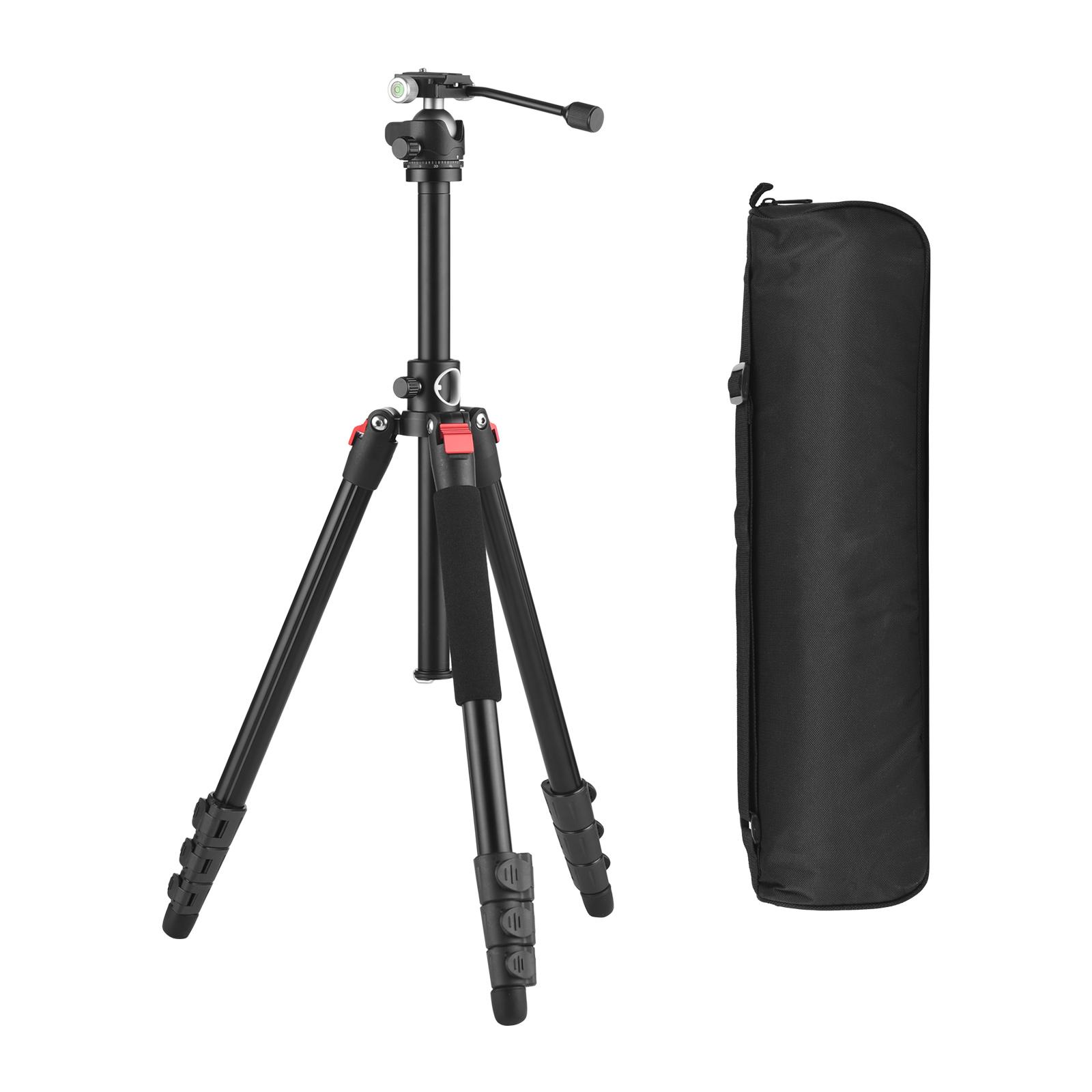 Photography Tripod for Camera 170cm Horizontal Tripod Stand Aluminum Alloy 360° Rotatable Ball Head 10kg Load Capacity