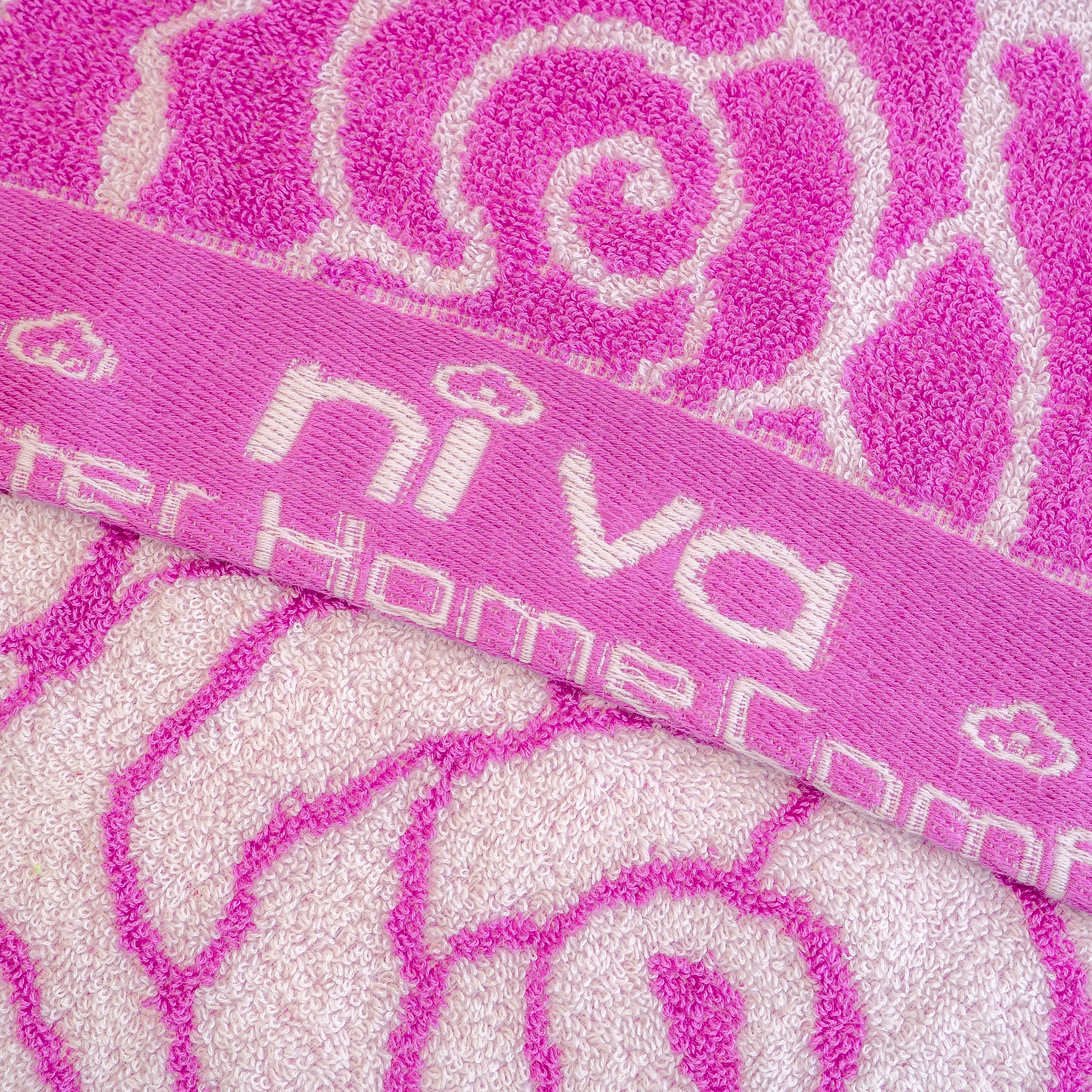 Khăn Lau Đầu Cotton Tự Nhiên 100% Niva HP1 Mềm Mịn Thấm Nước An Toàn Cho Da, Hoa Văn Kích Thước 340x760 mm