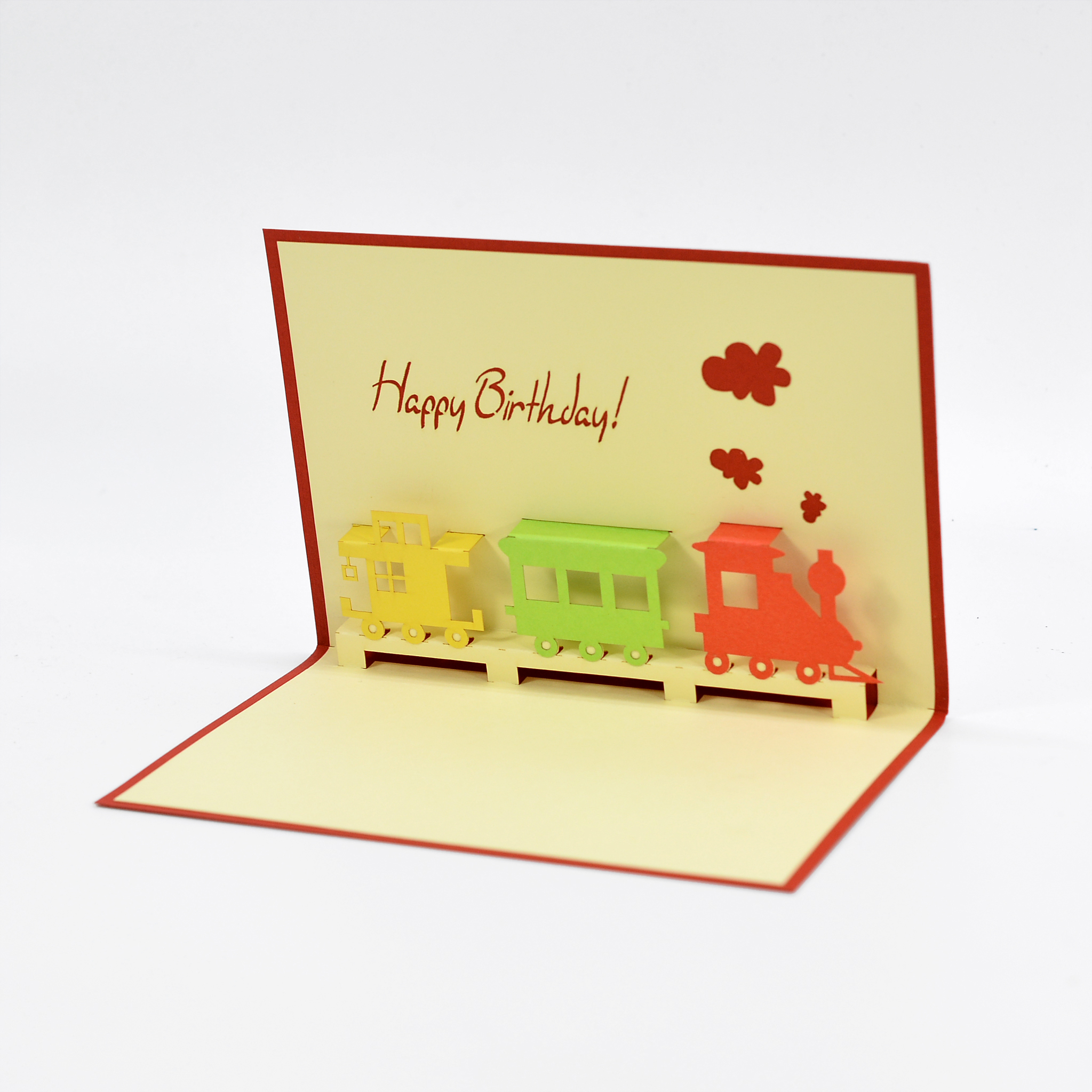 Thiệp nổi 3D handmade Chúc mừng sinh nhật, Happy Birthday 3D pop-up card size 10x15cm BD030