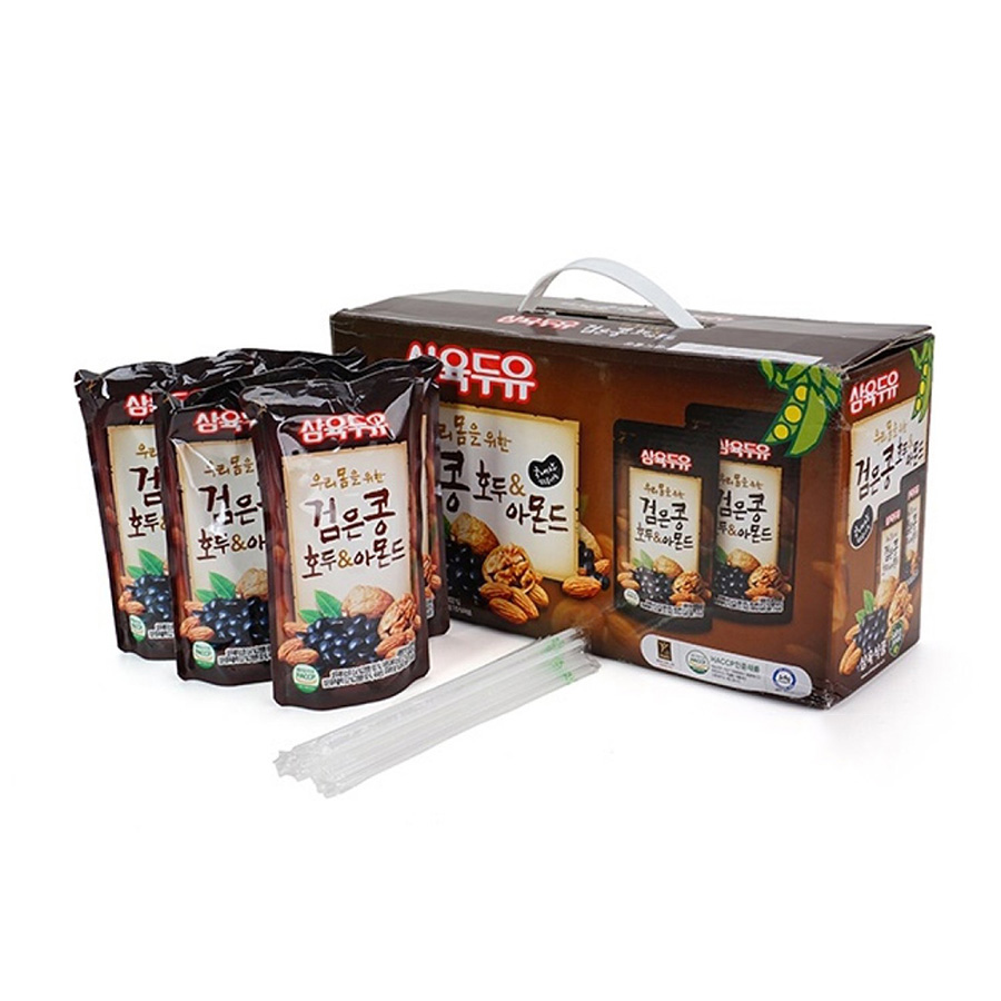 Thùng 20 Gói Sữa Đậu Đen, Óc Chó, Hạnh Nhân Sahmyook Foods (190ml / Gói)