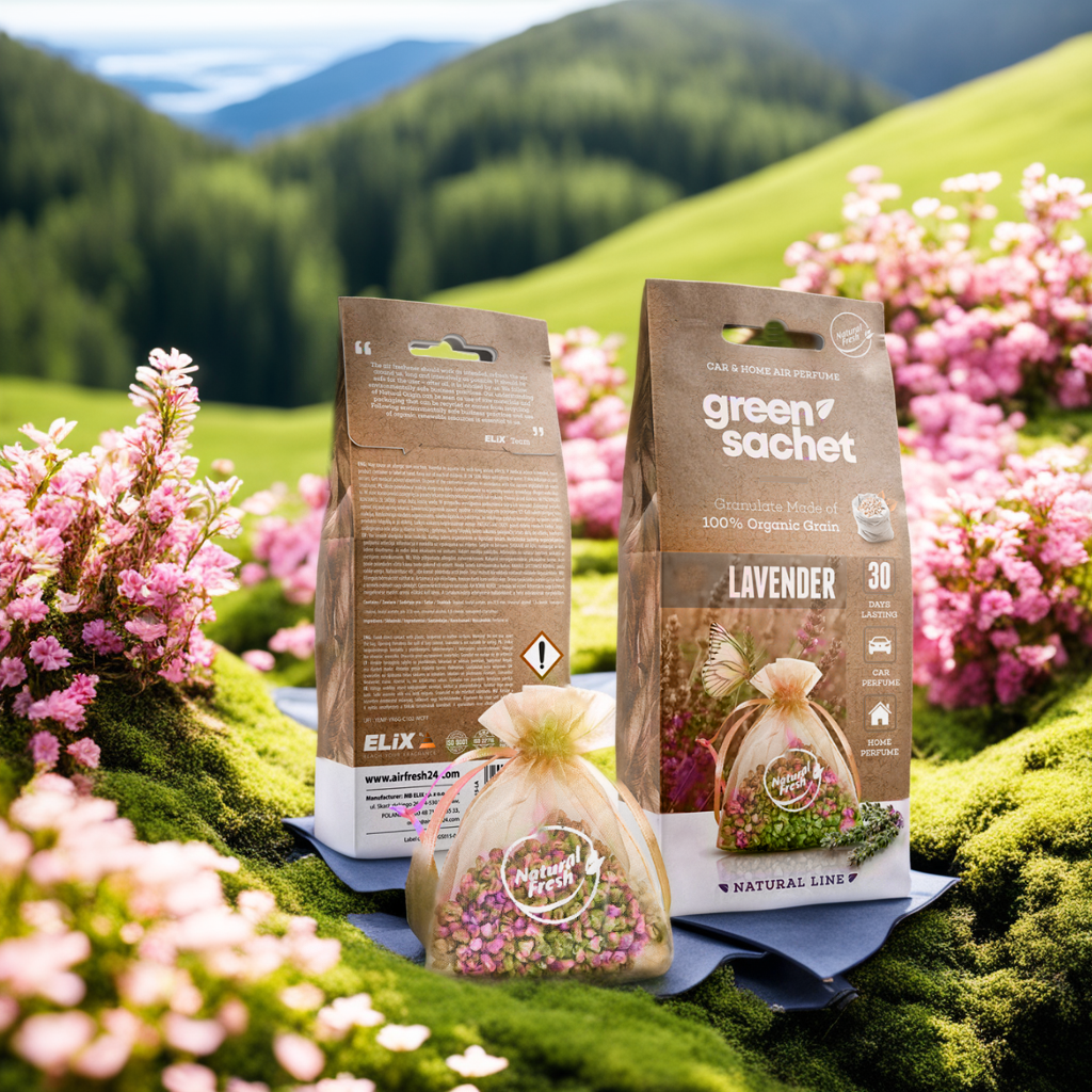 Túi thơm ô tô Elix Green Sachet - hương Lavender (Dịu nhẹ - Tươi mát)