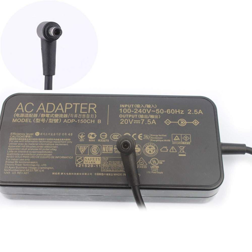 Sạc Tương Thích Cho Laptop Asus 20V-7.5A (150W) (Đầu Kim To) Kích Thước Đầu Ghim (6.0 X 3.7 Mm) - Hàng Nhập Khẩu New Seal TEEMO PC TEAC359