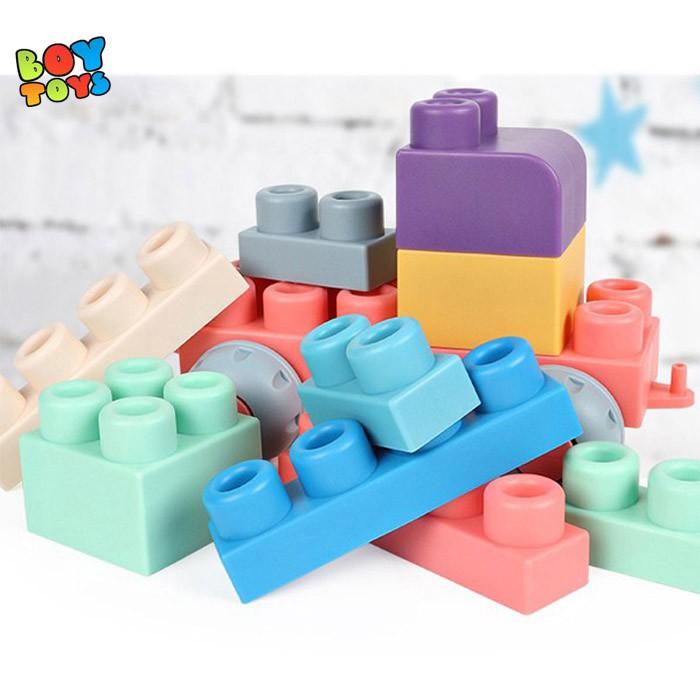 Đồ chơi xếp hình cao su mềm 20 miếng ghép lớn cho bé lắp ghép dễ dàng kích thích trí thông minh
