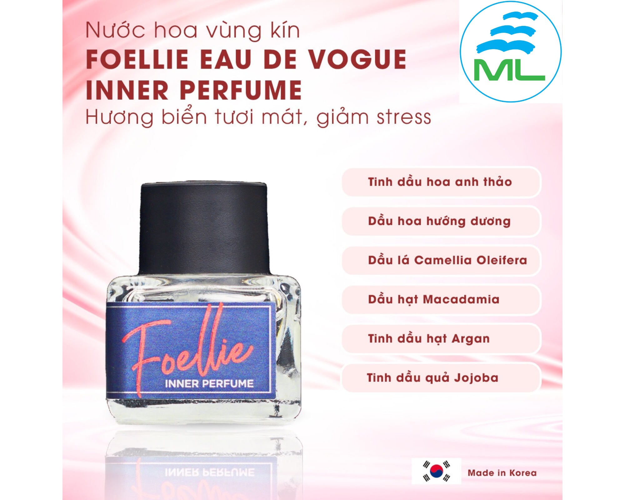Nước hoa vùng kín Foellie Eau De Innerb Perfume - Vogue (màu xanh) 5 ml