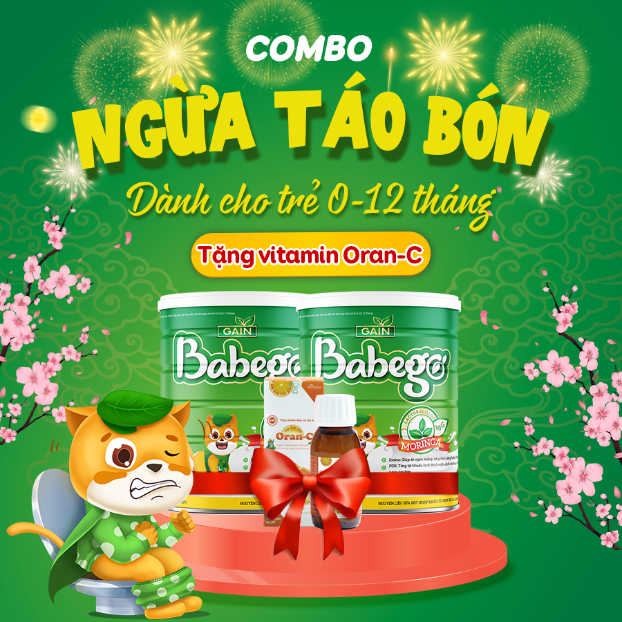 (TẶNG BỘ ĐỒ CHƠI Ô TÔ) Combo 2 lon sữa mát tăng cân, cải thiện táo bón Babego 0-12 tháng