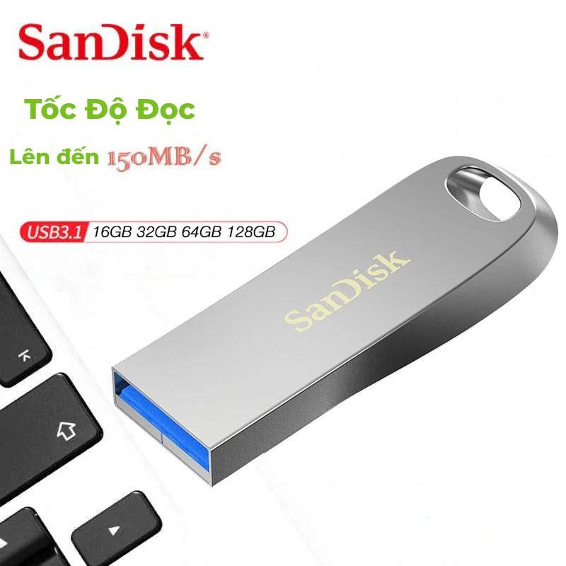 Hình ảnh USB 3.1 SanDisk Ultra Luxe CZ74 dung lượng 16GB / 32GB / 64GB, tốc độ đọc lên đến 150 Mb/s - Hàng Chính Hãng