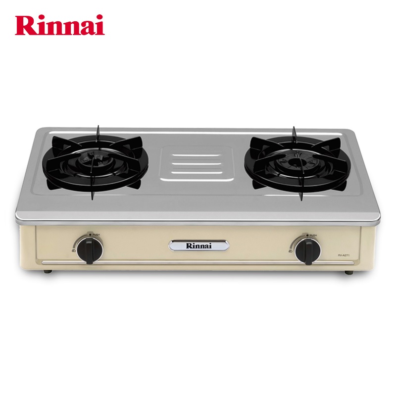 Bếp gas 7 tấc Rinnai RV-A271Y, Chén đồng có ngắt gas tự động - Hàng chính hãng