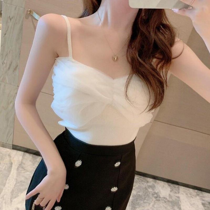 Áo hai dây cổ chữ V thời trang cho nữ