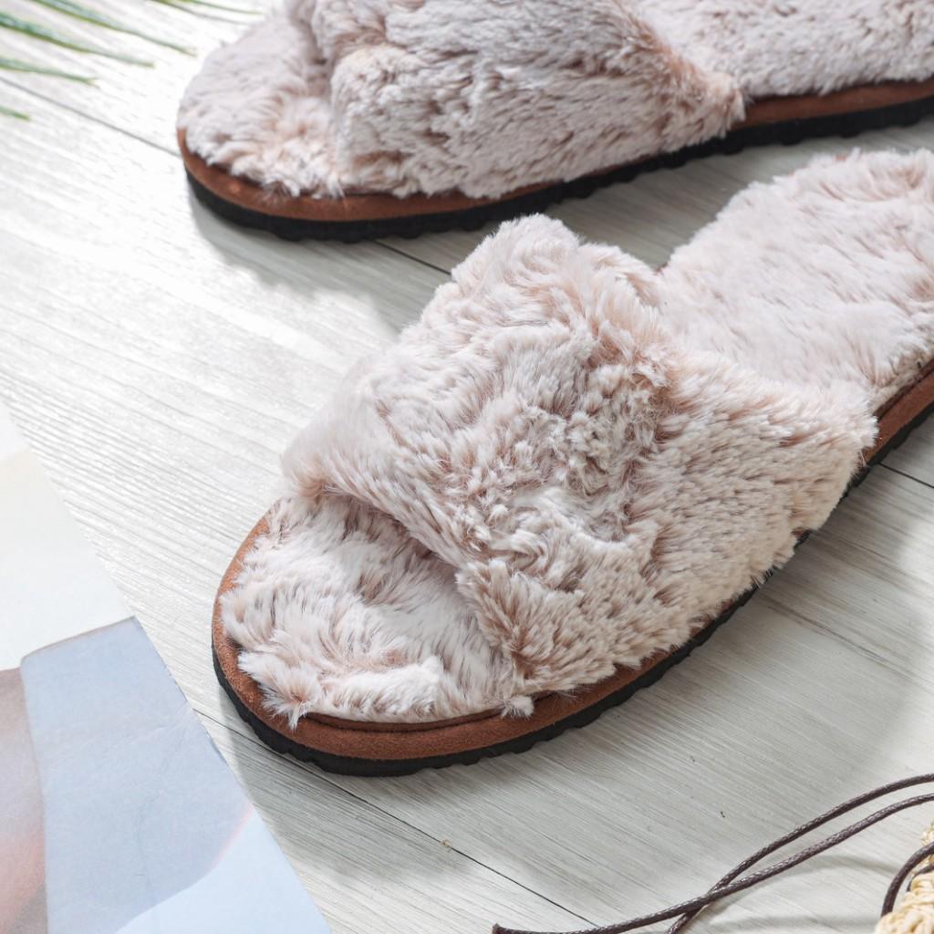 Dép đi trong nhà Quai Ngang Lông Thú Xù Mềm Mại ( Easy Life Slippers )