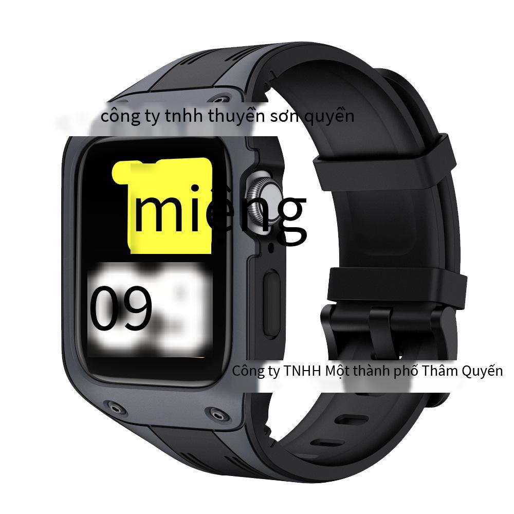 Đảm bảo chất lượng phù hợp với Apple Watch Apple watch 123456 thế hệ silicon tpu tích hợp vỏ bảo vệ hai màu vỏ bảo vệ