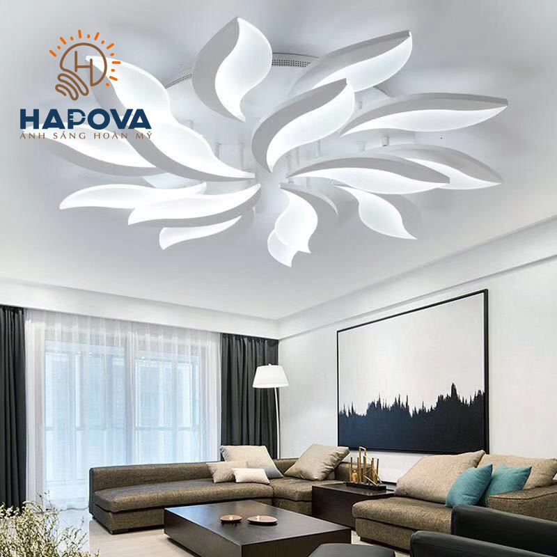 Đèn ốp trần 5 cánh HAPOVA GUMOL 8830 5 cánh/15 cánh