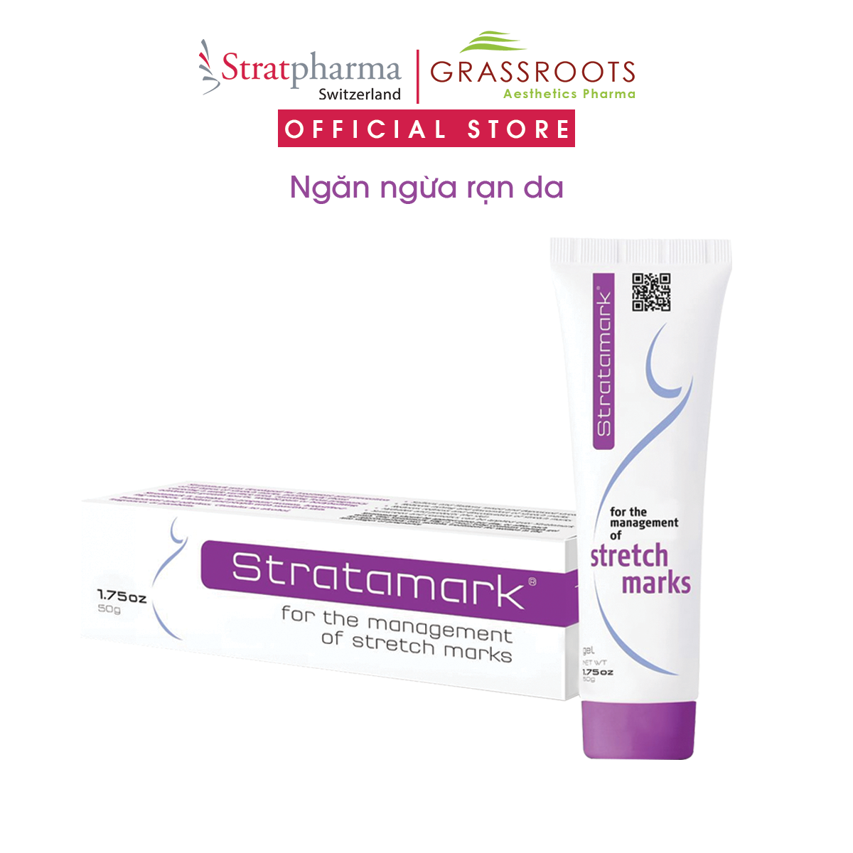 Stratamark 50g - Gel Silicone làm giảm và ngăn ngừa rạn da