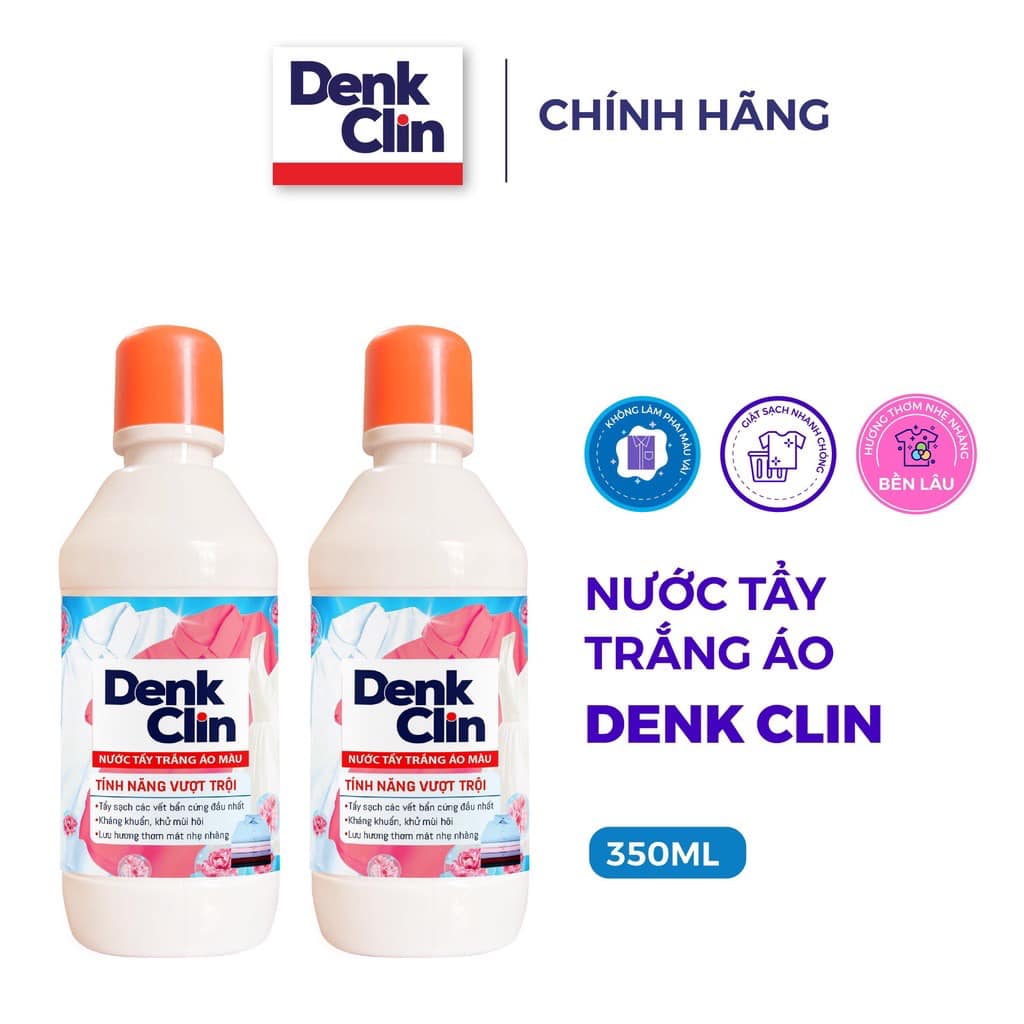 NƯỚC TẨY SẠCH VẾT BẨN TRÊN QUẦN ÁO DENKCLIN, DÙNG CẢ QUẦN ÁO TRẮNG VÀ MÀU