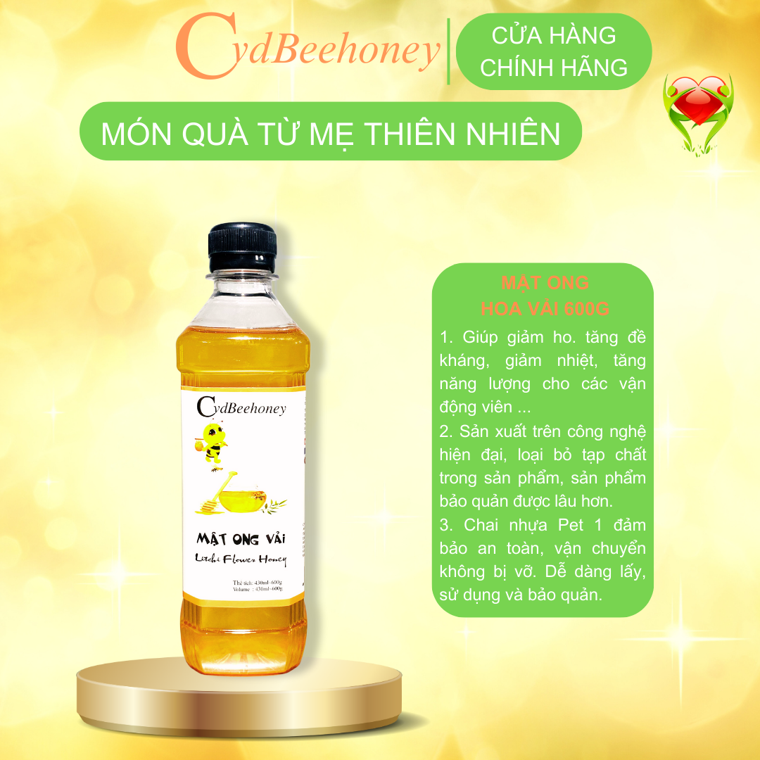 Mật ong hoa vải 430ml Cvdbeehoney