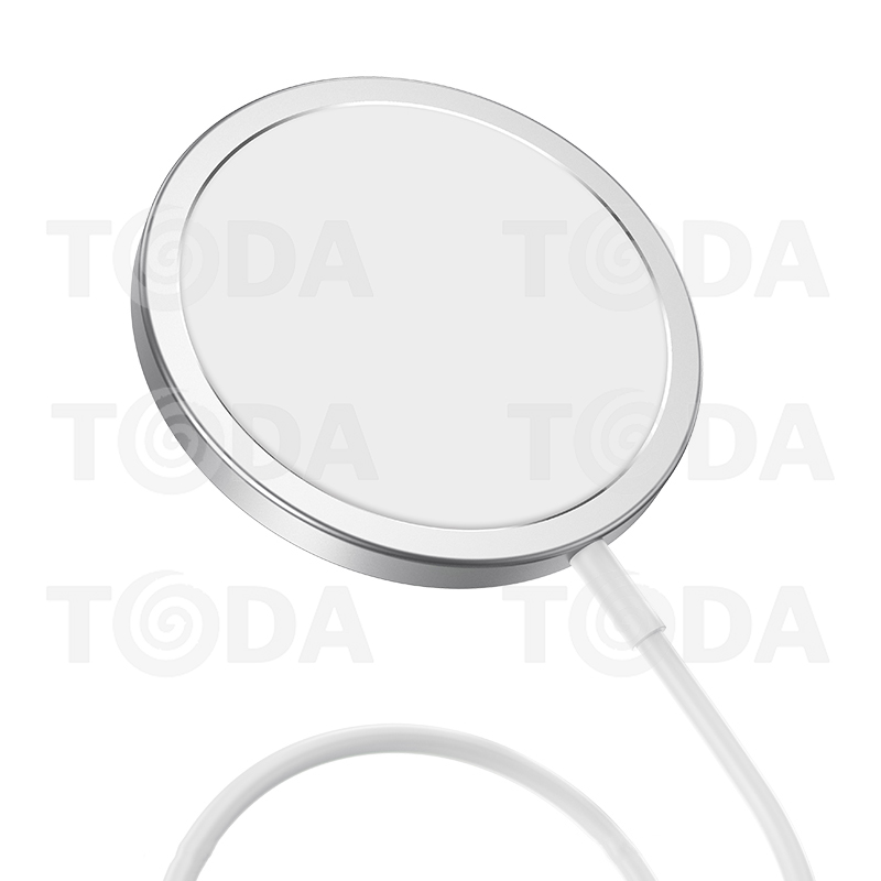 Cáp Sạc Đế Sạc Kim Loại Không Dây Từ Tính 15W cho iPhone / Samsung / Airpods 1,2,3 / Airpods Pro 1,2 - Hàng Nhập Khẩu