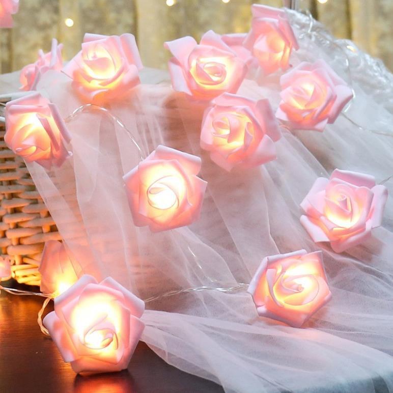 [LSP12] Đèn trang trí Happyhome [SIÊU XINH] đèn led trang trí chuỗi kiểu hoa hồng