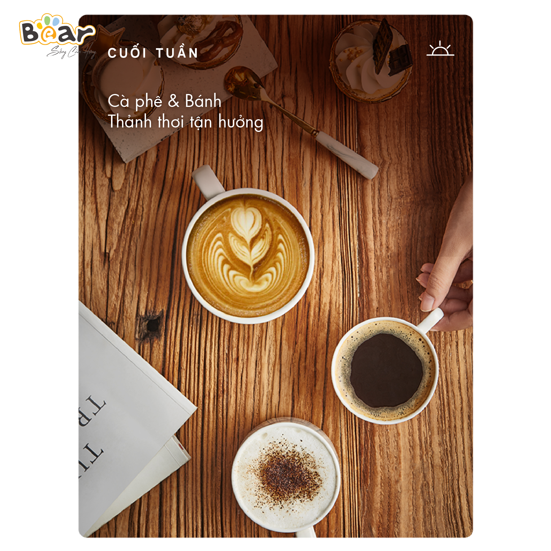 Máy Pha Cà Phê Bear Tự Động Đa Năng Pha Cafe, Pha Espresso Phù Hợp Với Gia Đình, Công Ty CF-B15V1-Hàng Chính Hãng