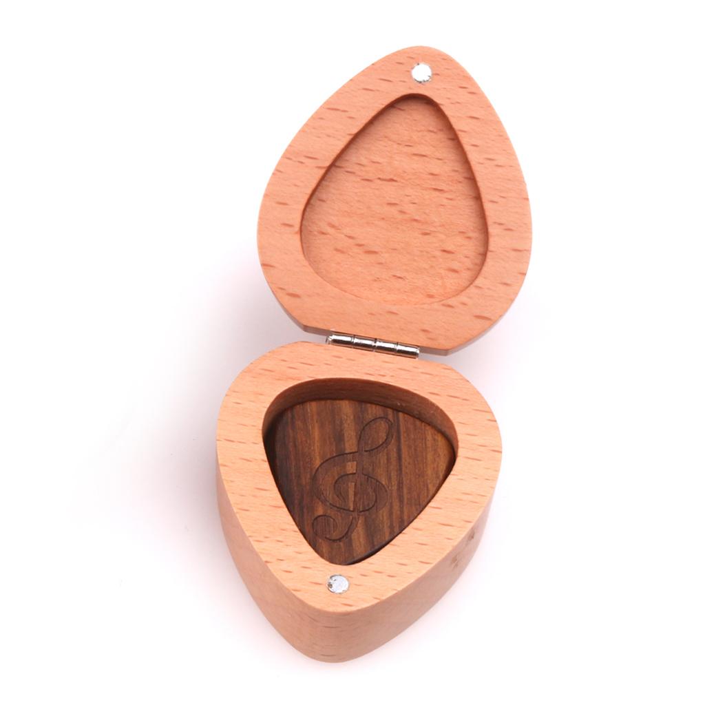 Sunnimix Đàn Guitar Hộp Gỗ Khắc Hộp Giá Đỡ Cho Đàn Guitar Người Yêu Âm Nhạc Quà Tặng