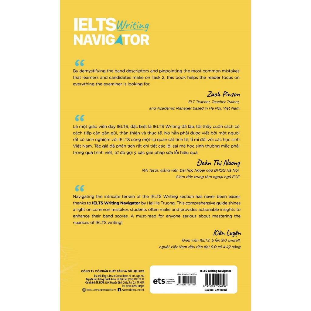 IELTS Writing Navigator Cuốn Sách Chỉ Đường Cho Bạn Đến 7.0 IELTS Writing Task 2 - Trương Hải Hà