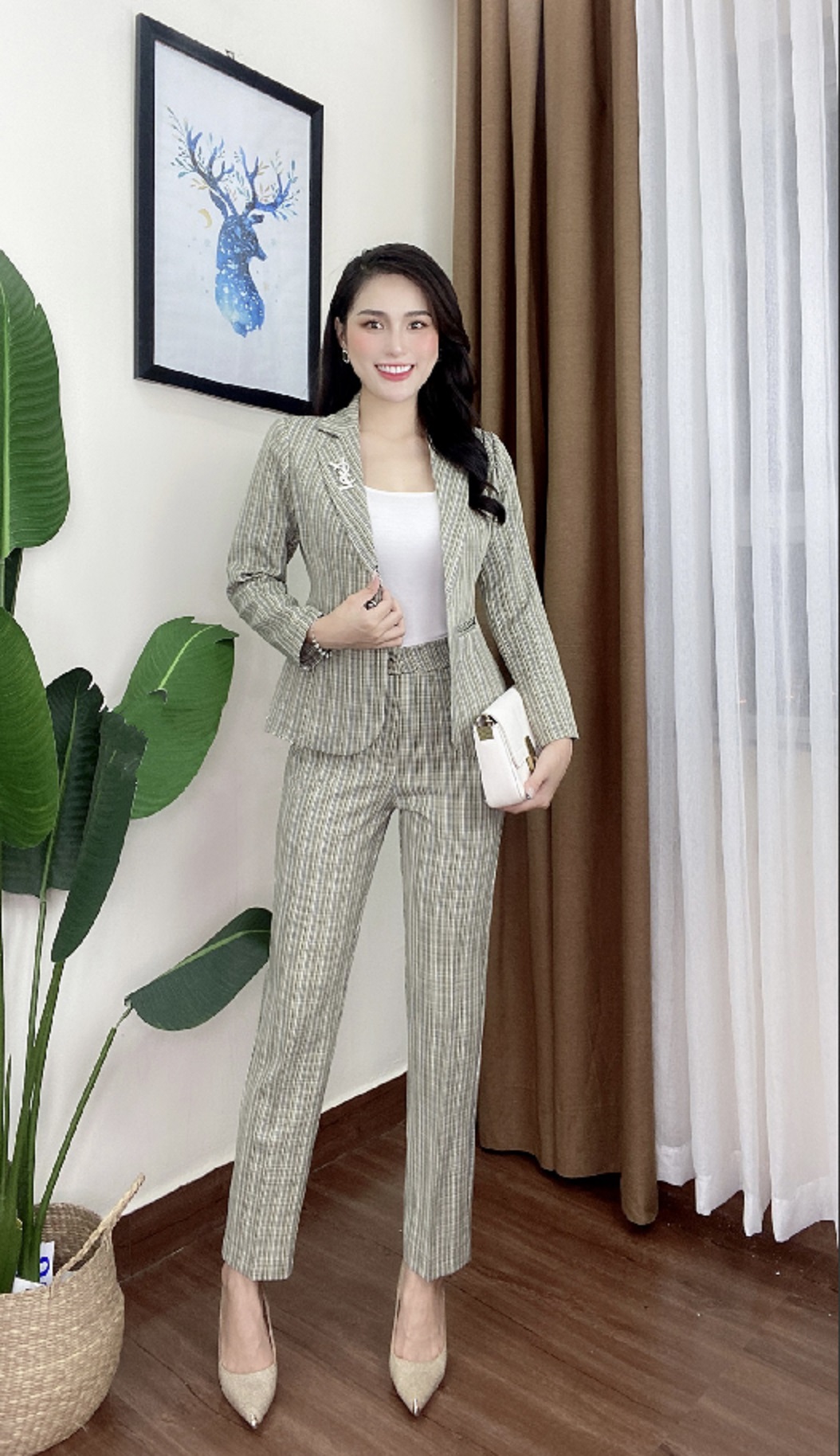 Set nguyên bộ áo Vest quần dài - Mã TJ78