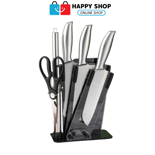 Bộ dao nhà bếp cao cấp Nhật Bản 5 món kèm giá đựng dao