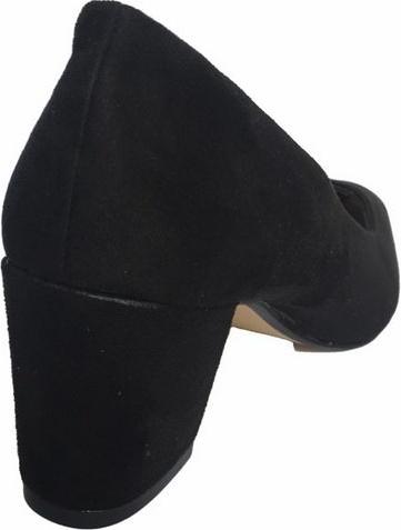 Giày Công Sở Nữ Da Lộn Gót Vuông 5cm C121 - Đen