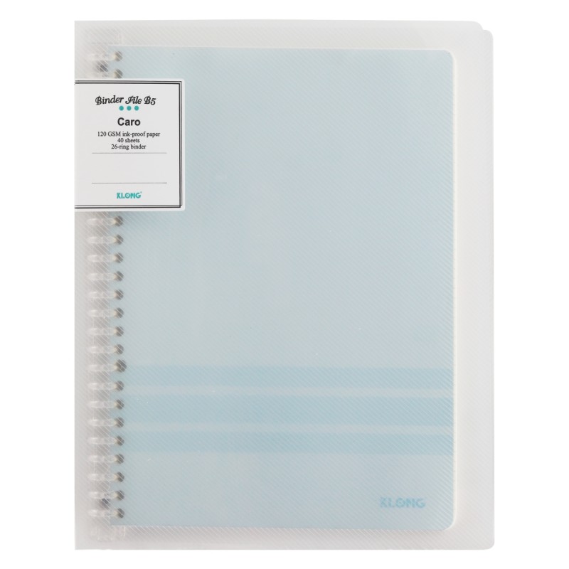 Sổ Binder File Caro nhựa kẹp tròn B5 - 40 tờ ; MS: 544