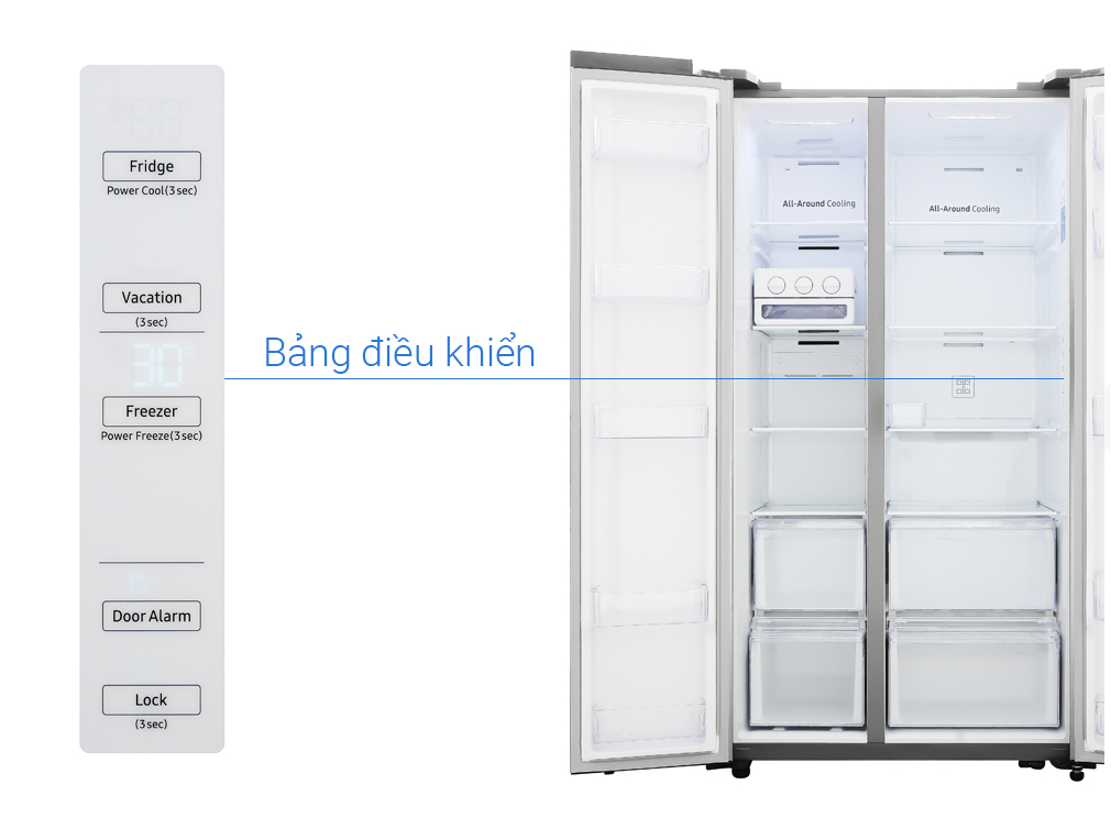 Tủ Lạnh Samsung Inverter 655 lít RS62R5001M9/SV - Hàng Chính Hãng - Chỉ Giao Hà Nội