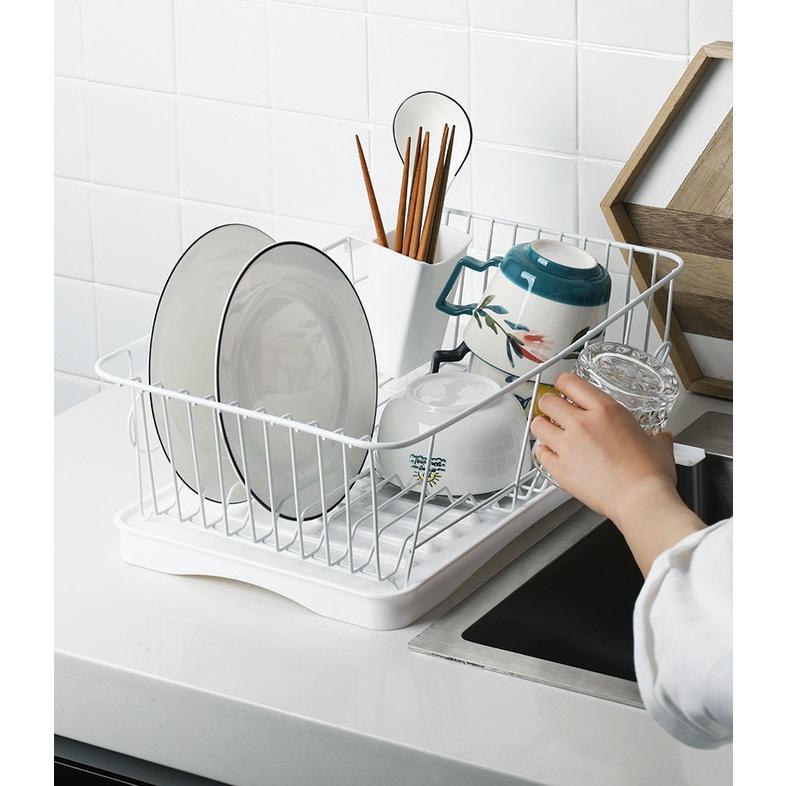 Kệ úp chén, dĩa, đũa, ly ráo nước WhiteKitchen & Drain - Home and Garden