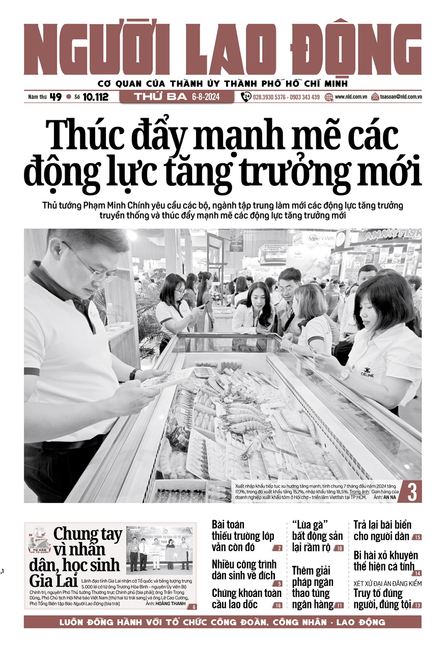 Nhật báo Người Lao Động từ ngày 05-8-2024 đến 11-8-2024