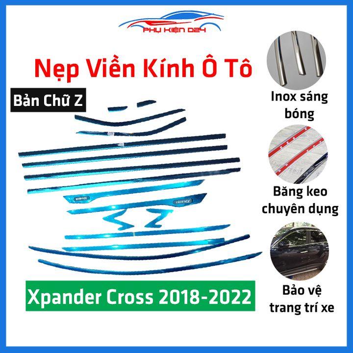 Bộ nẹp viền chân kính cong kính Cho Xe Xpander , Xpander Cross 2018-2022 Bản Có Chữ Z Inox sáng bóng chuẩn form xe