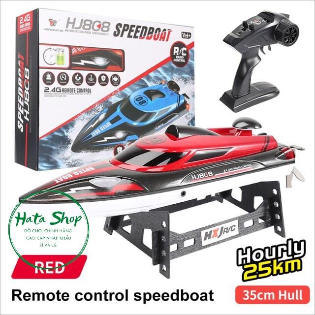 Tàu cano điều khiển từ xa HJ808 tốc độ 25km/h siêu tốc Speedboat 2.4GHZ remote control RC Racing Radio Control