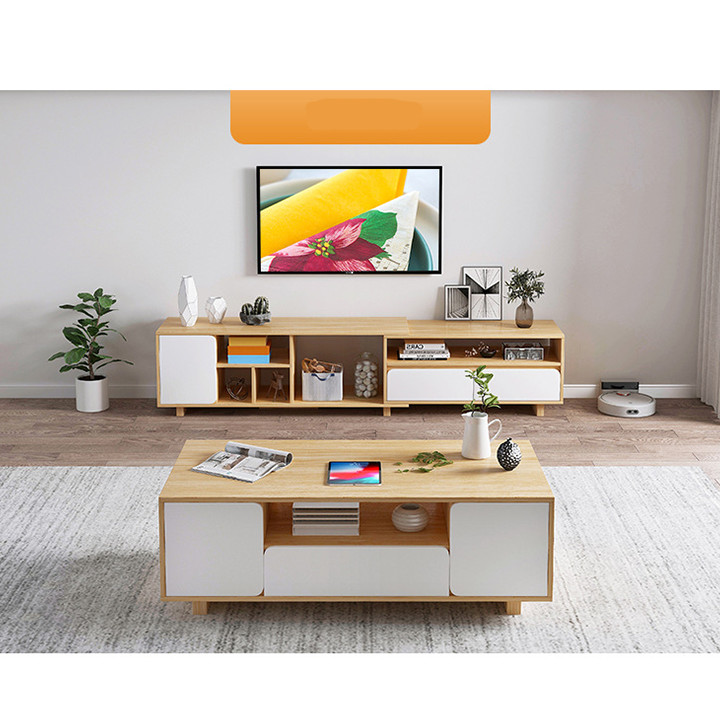 Kệ Tivi Gỗ Thay Đổi Kích Thước Thông Minh 1m4-1m9 - Kệ Tủ TV Trang Trí Nội Thất Phòng Khách, Decor Phòng Ngủ Đẹp