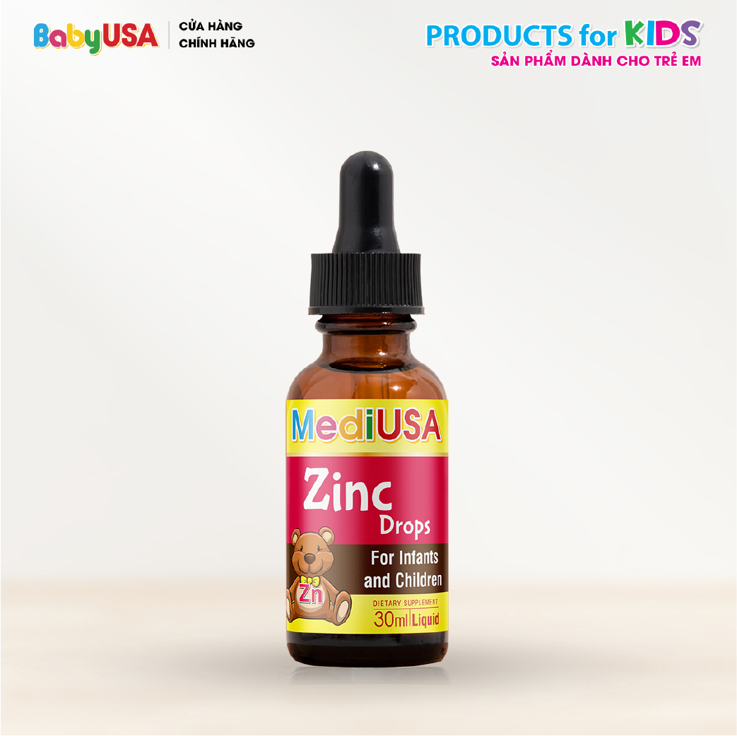 Hình ảnh MediUSA Zin C Drops - Thực phẩm chức năng hỗ trợ trẻ khỏe mạnh, ăn ngon chóng lớn - Hàng chính hãng