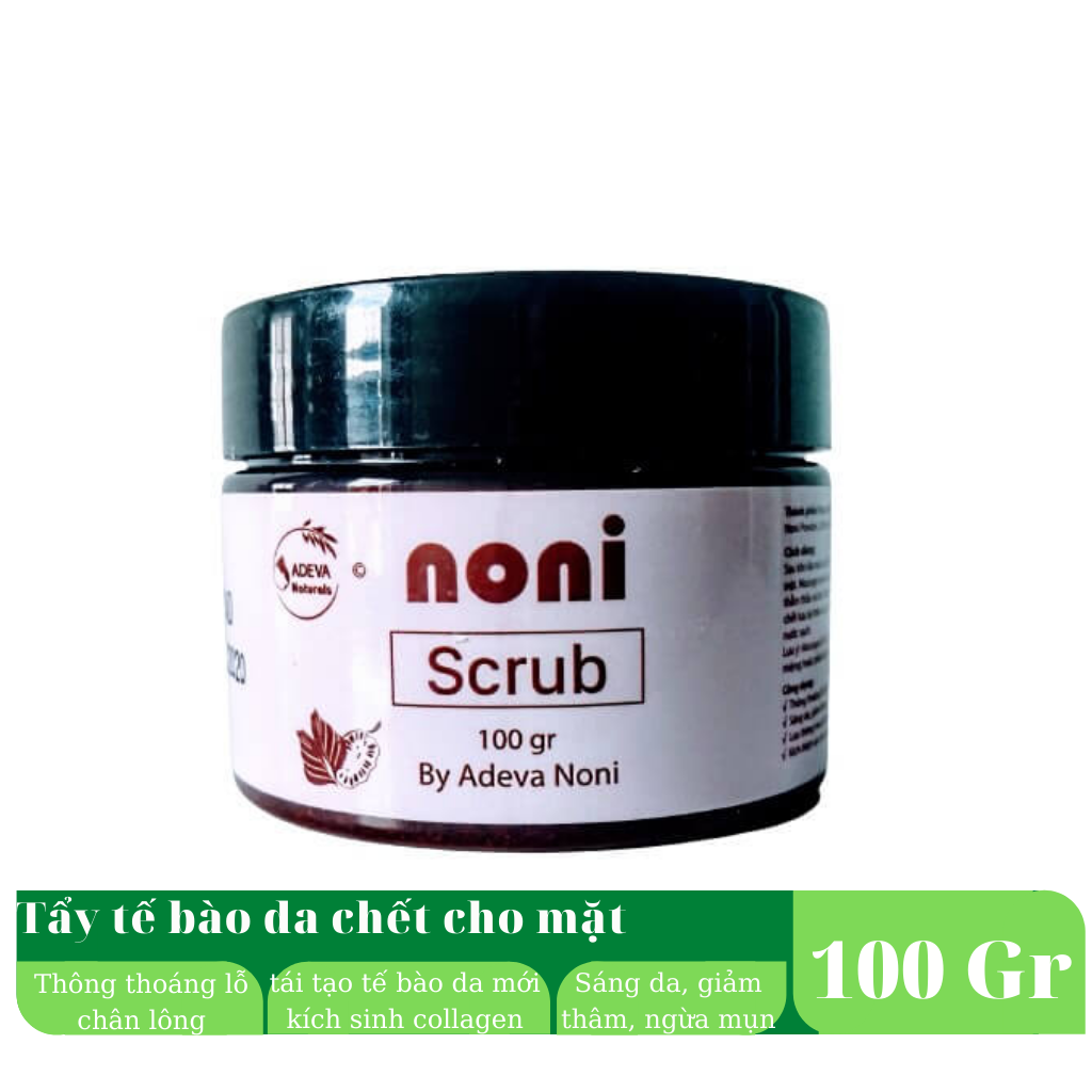 Tẩy tế bào chết Trái nhàu – Noni scrub for face 100 gr - Sáng da, giảm thâm, tái tạo tế bào da mới, Kích thích sản sinh collagen - Thành phần thiên nhiên, không cồn, không paraben