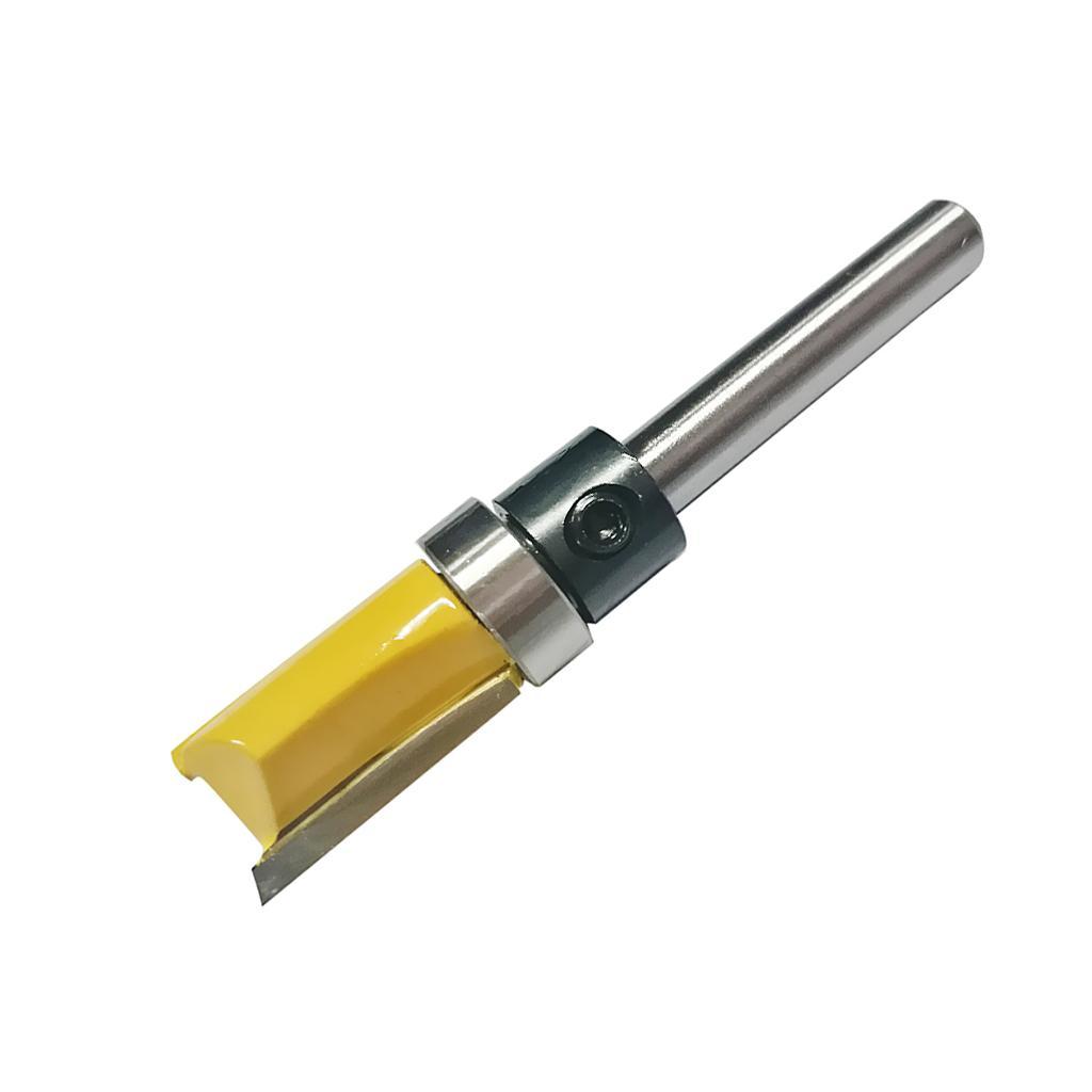 2 Flute 1/4'' Shank Mortise Template Router Bit Flush Trim for Solid Wood