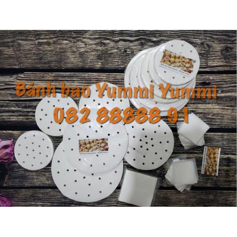 Set 100 tờ Giấy nến tròn đục lỗ dùng cho Nồi chiên không dầu nhiều size