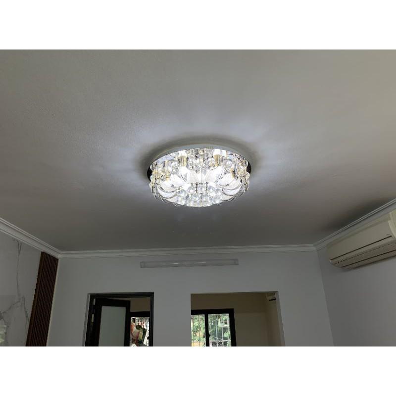 Đèn led ốp trần trang trí phòng khách phòng ngủ hình tròn có 3 chế độ sáng - Mã 50174/