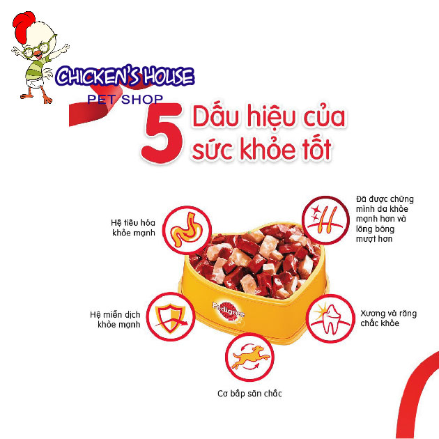 THỨC ĂN CHO CHÓ CON Dạng hạt Pedigree Puppy Vị Gà trứng và sữa Chicken Egg and Milk Flavor Gói 1.3kg Xuất xứ Thái Lan