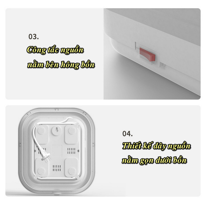 Bồn massage chân gấp gọn FAISQI tự động sưởi ấm - Home and Garden