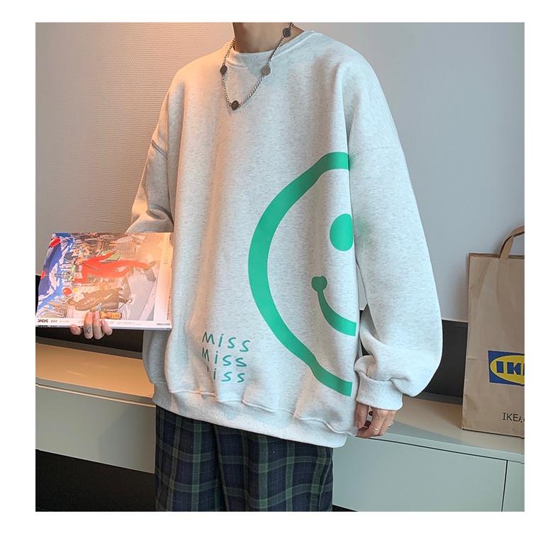 Combo Áo đôi Sweater phong cách Ulzzang Hàn Quốc tay dài. Hình mặt cười Miss phong cách cá tính CoolZ C011