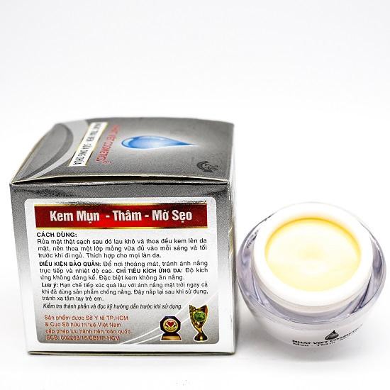 Kem v7 Mụn, Xóa Thâm, Liền Sẹo Ngọc Trai Đen, Sữa Ong Chúa 12g