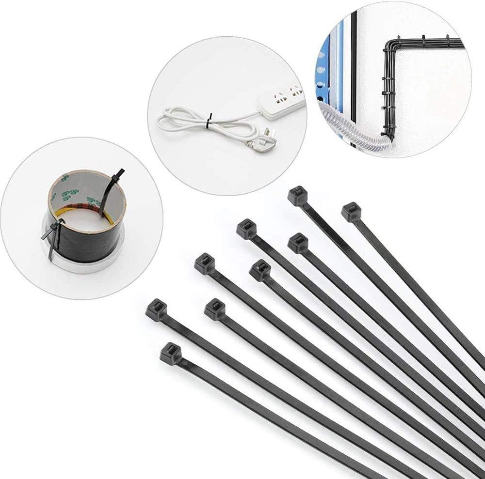 500 Cái Tie Cable Đen Nylon Cable Ties Kẹp Tie nhựa để quản lý cáp